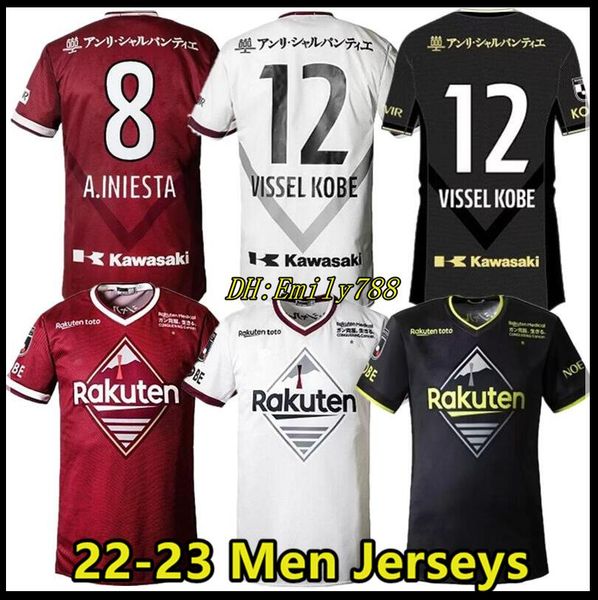

22 23 vissel a.iniesta soccer jerseys j1 league lincoln ru samper football shirts noriaki kyogo andres iniesta jersey dyanfres douglas yuta, Black;yellow