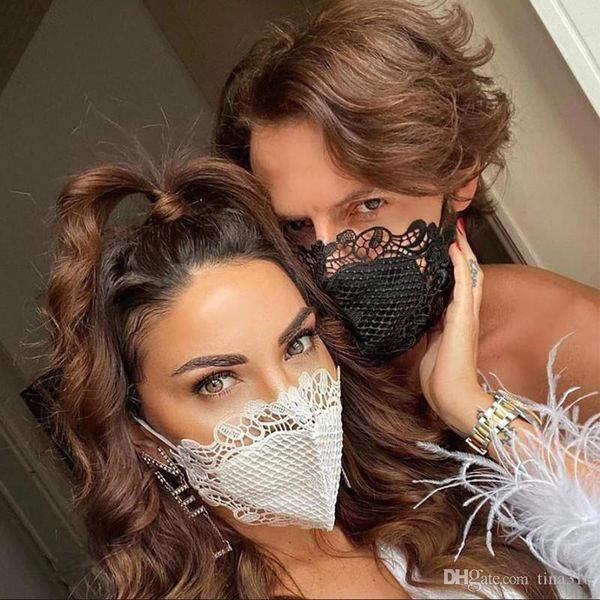 

cotton breathable masks lace windproof dust proof t9i00485 face cloth washable reusable fashion mask designer protective