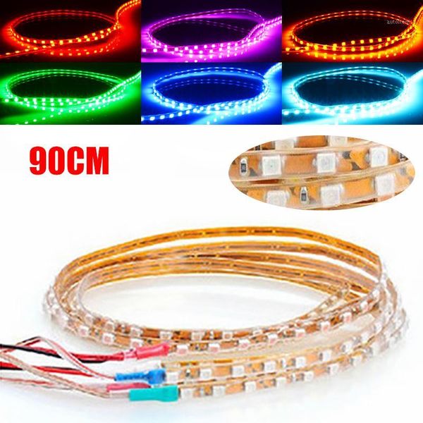 

1x 90cm car decorative flexible led strip light car led daytime running light waterproof strip drl 12v1