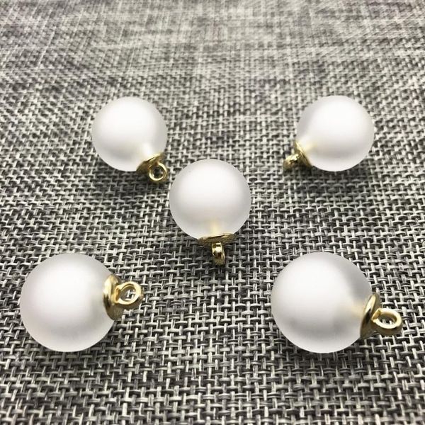 

diy 15mm 8pcs multipurpose frosted beads lovely pearl pendant beads chain necklace women jewelry diy 15mm wmtmgy