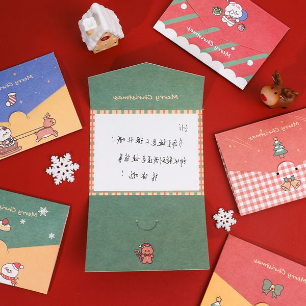 

christmas card cartoon merry christmas paper envelope with message card greeting card letter stationary gift wholesale