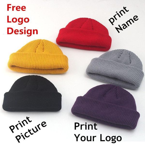 

beanies 45pcs custom logo design winter beanie hats fashion warm cap elasticity knit hats1