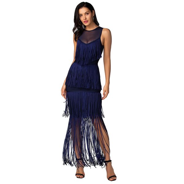 

2021 the new stripper elegant frilly blue bandage new women mesh night dress party 5150, Black;gray