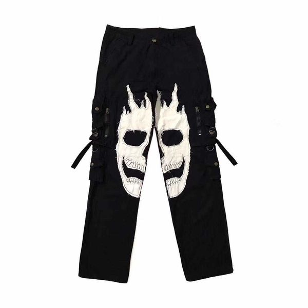 

men's pants 1of1 remake multi pocket function zipper casual pants, Black
