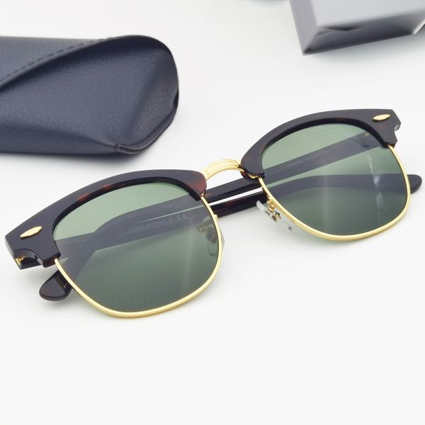 

master-class classic men women sunglasses glass lens uv400 acetate frame.suitable for sunshading, driving and fishing on the beach. leather, White;black