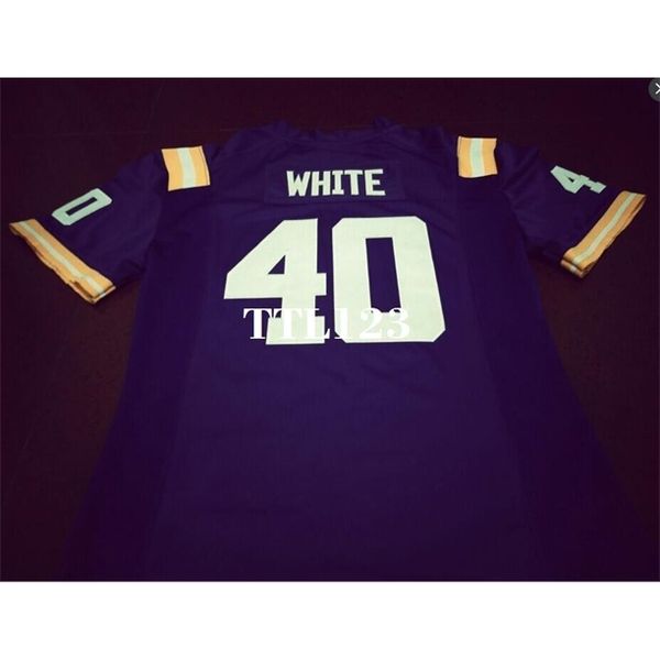 

121 #40 devin white white purple derrius guice lsu tigers or custom any name or number alumni college jersey, Black