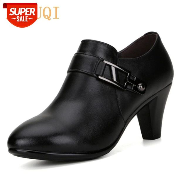 

aiyuqi 2020 spring genuine leather shoes women elegant spike heels office lady business dress fashion big size women shoes #qg8r