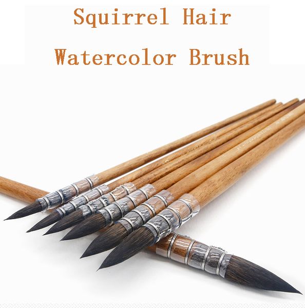 

squirrel hair art painting brushes artistic watercolor paint brush for watercolor painting art supplies professional artist, Black;red