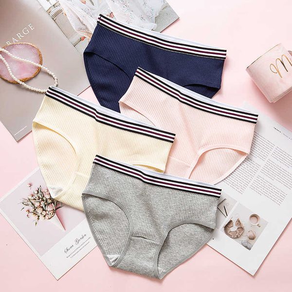

women's cotton panties girls sports simple briefs fashion pure color underpant female breathable underwear ladies lingerie, Black;pink