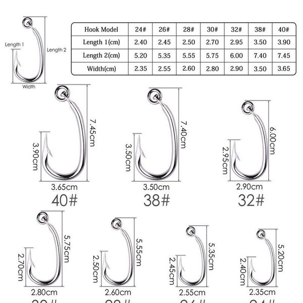

50pc giant barbed sea fishing hook 10 - 16# hooks crazy big tuna bass shark fish hook boat fishing explorer catchin jllzfl