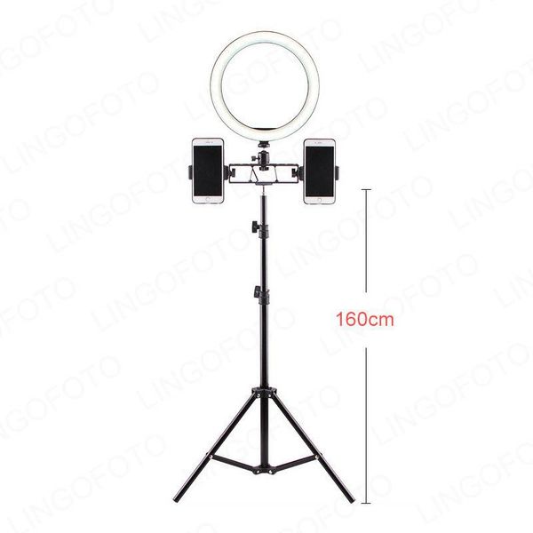 

10 inch live stream light ring + double dual mobil phone holders +tripod uc9763