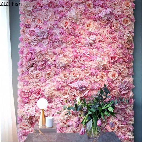 

decorative flowers & wreaths 40x60cm artificial flower rose hydrangea wall wedding decoration plants background christmas silk fake