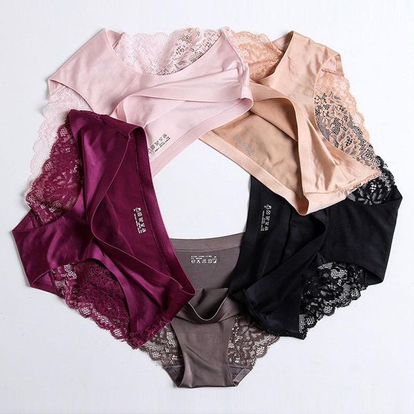 

women's panties women underwear seamless solid low-rise lingerie, Black;pink