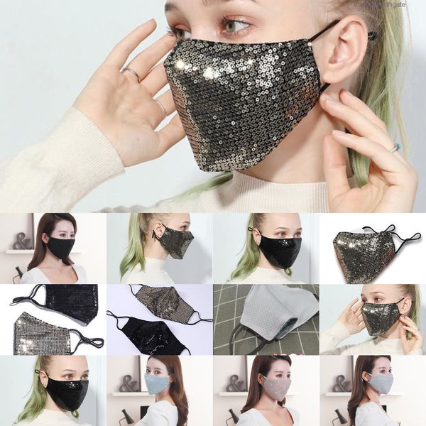 

blingbling reusable fashion paillette washable face dustproof masks mask respirator for sa jlm7 kywn