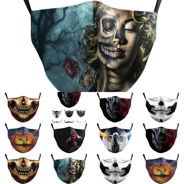 

designer fashion cotton face dhl skull flag digital halloween party cosplay masks reusable dust winoutletz7s0