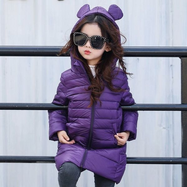 

down jacket medium length 2020 new girls' autumn and winter clothes, Blue;gray