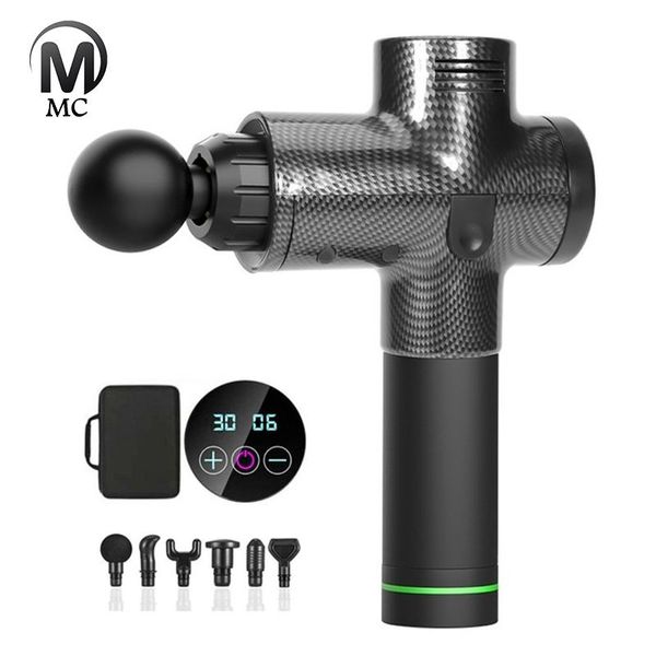 

massage gun brushless motor fascia gun sport muscle massager body relaxation pain relief shaping with lcd display