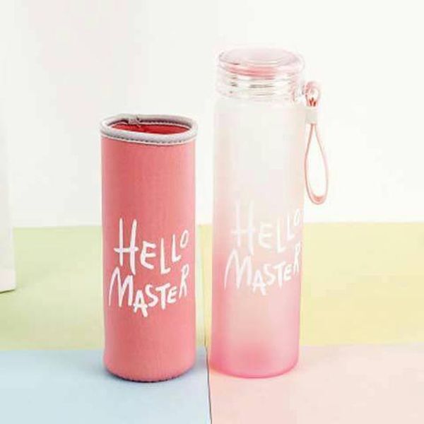 

творческая корейская версия постепенно меняется цвет красочные чашки студентами стиль путешествия матовое стекло чашки бутылка воды sqcnna