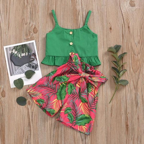 

clothing sets sweet baby girl summer strap shorts cotton solid color costumes korean style clothes suits 2pcs1, White