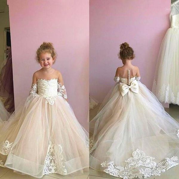 

flower girl dresses for weddings kids puffy soft tulle skirt ball gown pageant girls dress bow ribbon communion party dresses1, Red;yellow