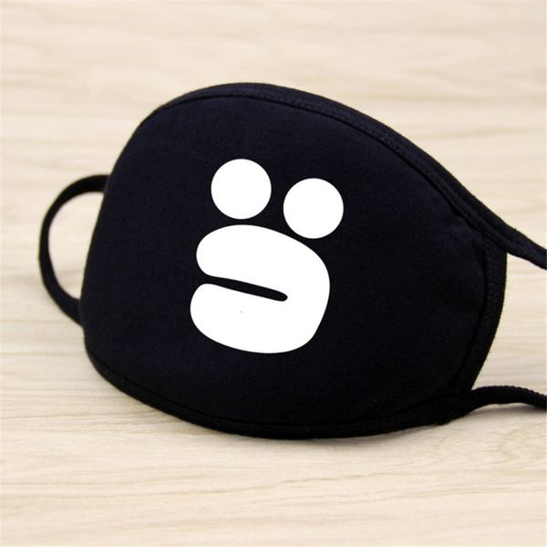 

factory wholesale simple black cycling breathable cotton dust cartoon expression muffle face respirator mouth mask