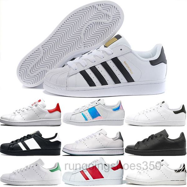 

big size eu36-46 men's shoes for women's shoes white shoe laser dazzle colour superstar shell head casual shoes dorp shipping khk6