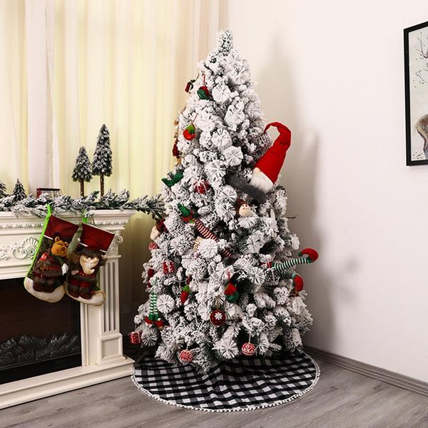 

wholesale 119cm christmas tree skirt decorative double layer mat new year decoration party pad home decoration tool wmtdwh xhhair