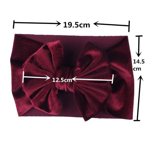

candy color baby girl pleuche big bow design headband fashion soft bohemia bow girl infant hair acc bbyded bde_home, Silver
