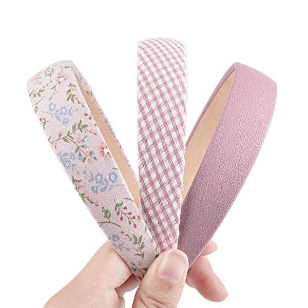 

hair accessories vintage floral wide headband solid plaid hairbands for women head wrap girls elegant hairband hoop