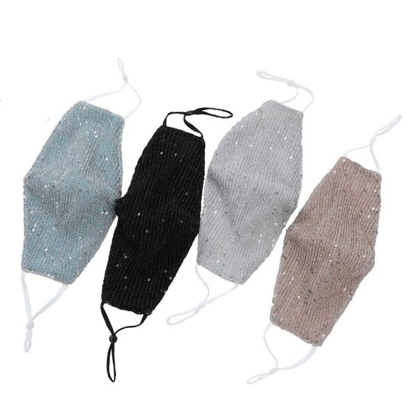

pm2.5/dust/ glitter fashion cover bling-bling washable mouth-muffle reusable half face mask for party unisex