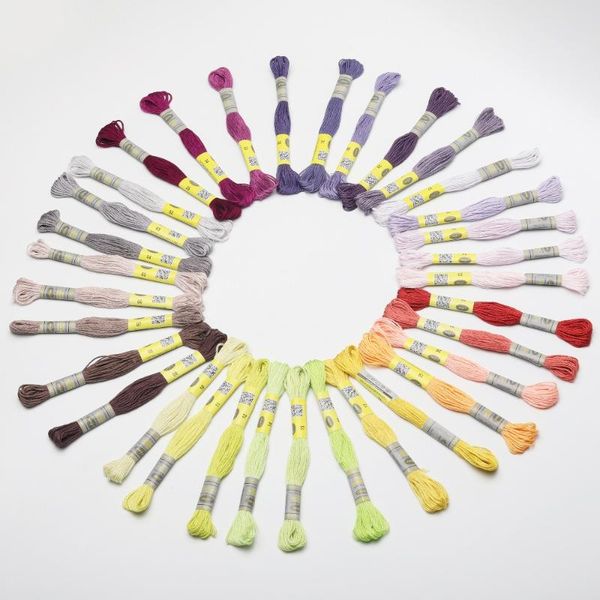 

yarn xiaoxiao 35 dmc colors cotton floss cross stitch embroidery thread 6 strands double mercerized singed egyptian, Black;white