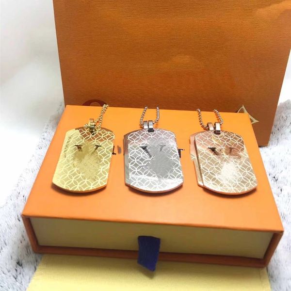 

hangtag necklace new trend hip-hop european and american lovers long style web celebrity big brand with a lover, Silver