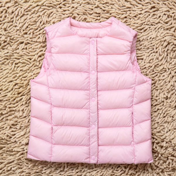 

down jacket children's wear girl short 2020 new children's vest round neck light baby girl inner bladder boy, Blue;gray