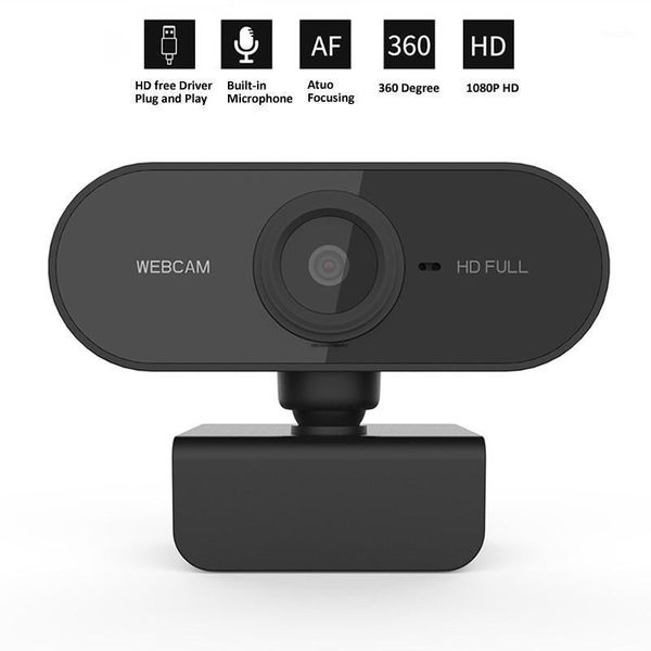 

mini rotatable hd 1080p webcam computer pc web with microphone cameras for live broadcast video calling conference work1