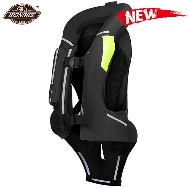 

new motorcycle airbag vest men motorcycle jacket reflective motocross air bag moto vest protective black fluorescent s-3xl1