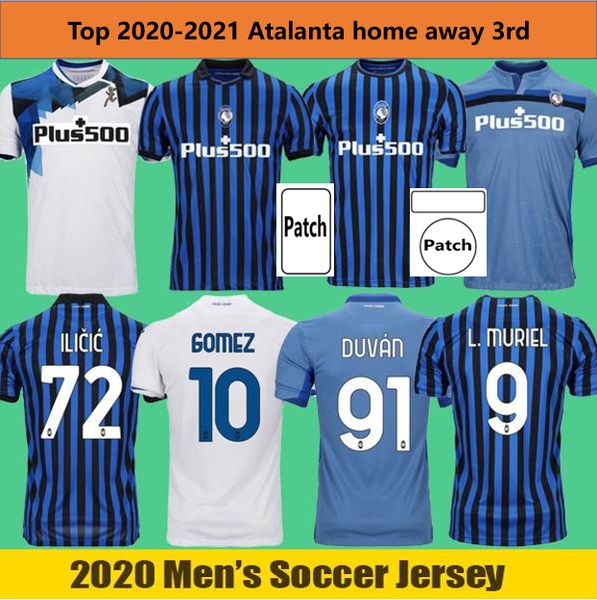 

20 21 atalanta soccer jerseys gomez piccini maillot de foot 2020 .muriel ilicic football shirt de roon duvan atalanta men kids uniform, Black;yellow