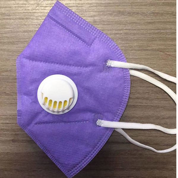 

factory 95% filter ffp2 colorful k95 activated carbon breathing respirator valve 6 layer designer face mask foutletifa9