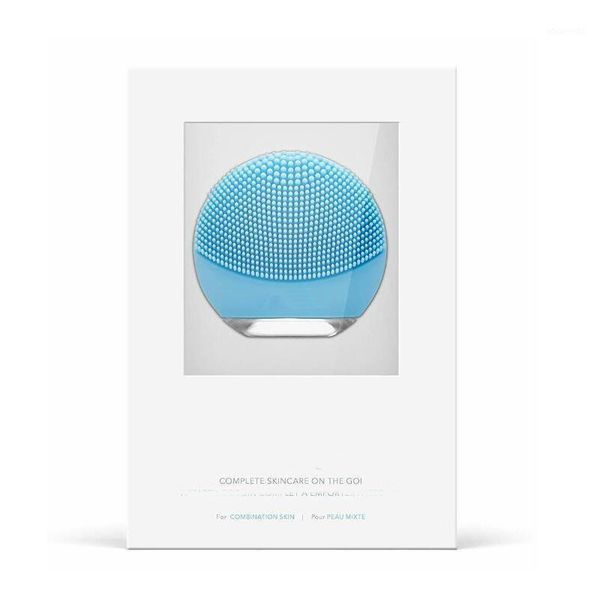 

mini face cleansing a go normal skin compact facial brush & anti aging massager complete skincare on the go red/pink/blue1