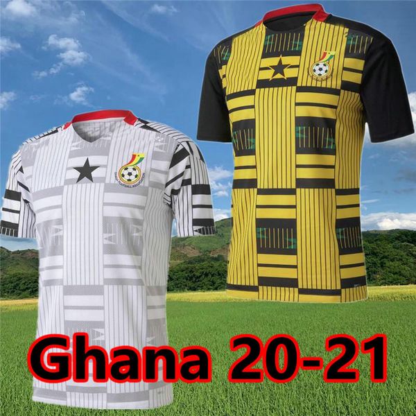 

ghana thomas national team soccer jerseys 2020 21 schlupp kudus j.ayew caleb ekuban samuel owusu home away football shirt, Black;yellow