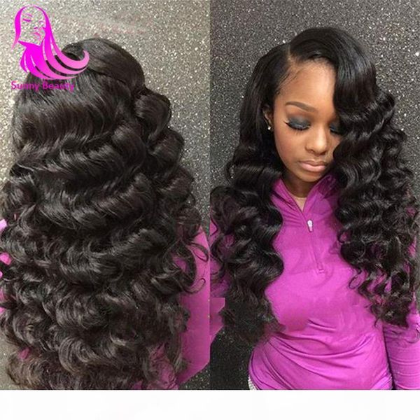 

brizlian curly bundles loose body wave 4 bundles of brazillian loose wave human hair bundles grade loose wavy deep wet and wavy bouncy curls, Black