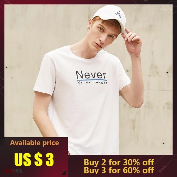 

metersbonwe t-shirt for male solid color never letter printing summer trend t-shirt casual short sleeve shirt wholesale1, White;black