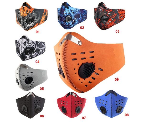 

sport filtration dustproof mask, reusable exhaust gas with activated carbon filter outdoor keep warm riding mask