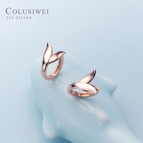 

colusiwei серебряные серебряные серьги для женщин аутентичные 925 стерлингового серебра стерлингового серебра русалка русалки женские режим, Golden;silver