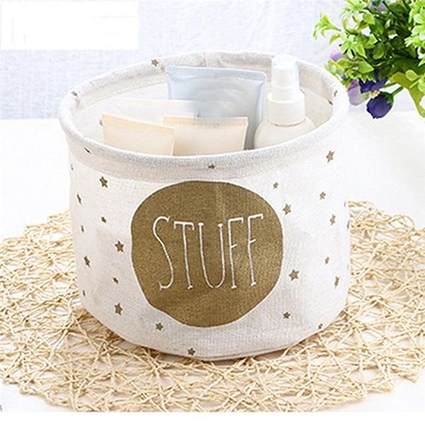 

cotton linen deskstorage basket sundries table storage home organizer box basket toys bins organizers for shelves desks wmtwuo bdesybag