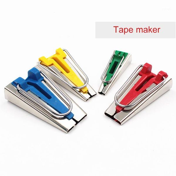 

set of 4/5 fabric bias tape maker binding tool quilting sewing 6/9/12/18/25mm rt991, Black
