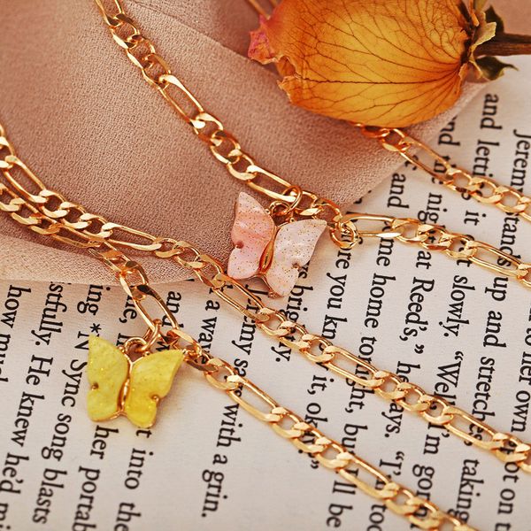 

2020 bohemian handmade tassel butterfly anklet bracelet gold chain ankel for women beach foot chaine foot beach jewelry, Silver