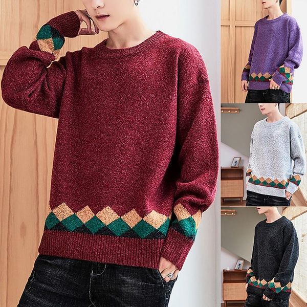 

2020 winter new arrivals thick warm sweaters o-neck wool sweater men brand clothing knitted cashmere pullover men -3xl1, White;black