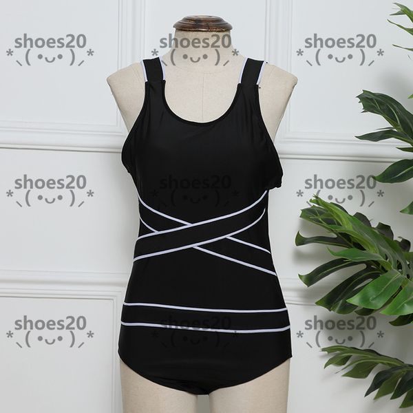 

black shoulder swimwear hipster padded women's designer one-piece swimsuits outdoor beach swimming bandage luxury wear