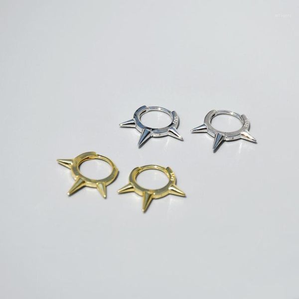 

hoop & huggie 925 sterling silver earring fashion zircon wavy irregular ear ring bone buckle trend wild women girl jewelry1, Golden;silver