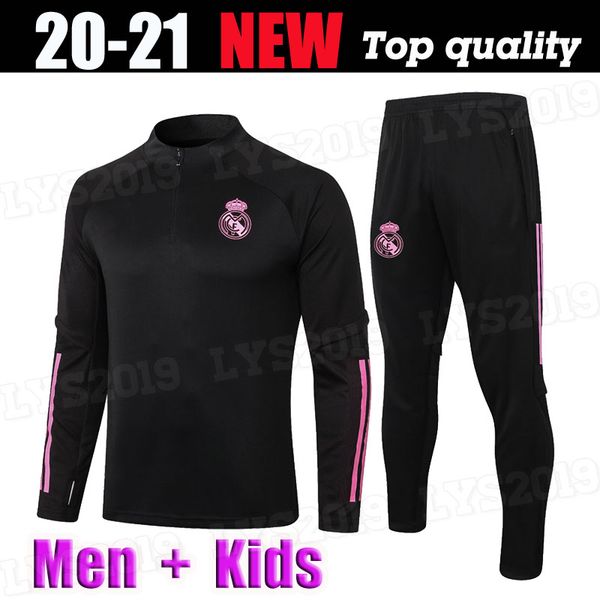 

2020 2021 real madrid hazard black training wear soccer jersey sergio ramos benzema vinicius camiseta football jogging suit uniforms 20/21